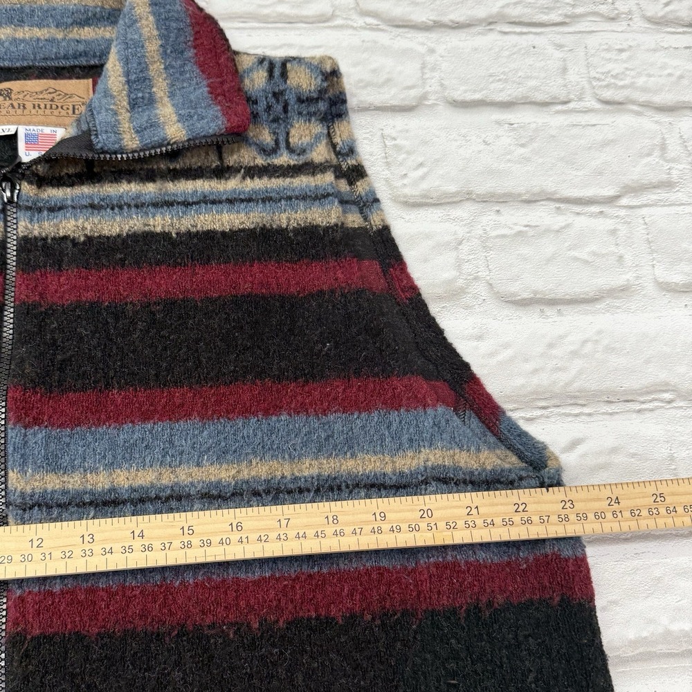 VTG Bear Ridge Outfitters Wool Rustic Western Aztec Vest Jacket Sz XL Cabincore - Picture 11 of 13